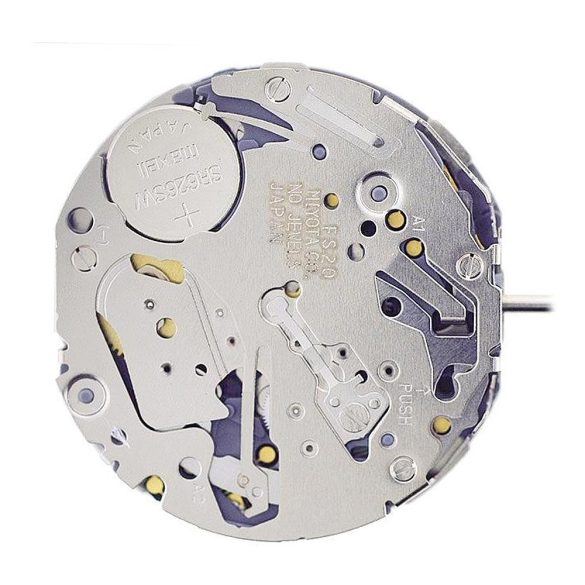 Miyota FS20 D4N4 quartz karóra szerkezet, chronograph, dátum 4 óránál