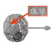 Miyota GL12 quartz szerkezet, 3 mutatós, dátum 3 óránál Miyota GL12 quartz szerkezet, 3 mutatós, dátum 3 óránál