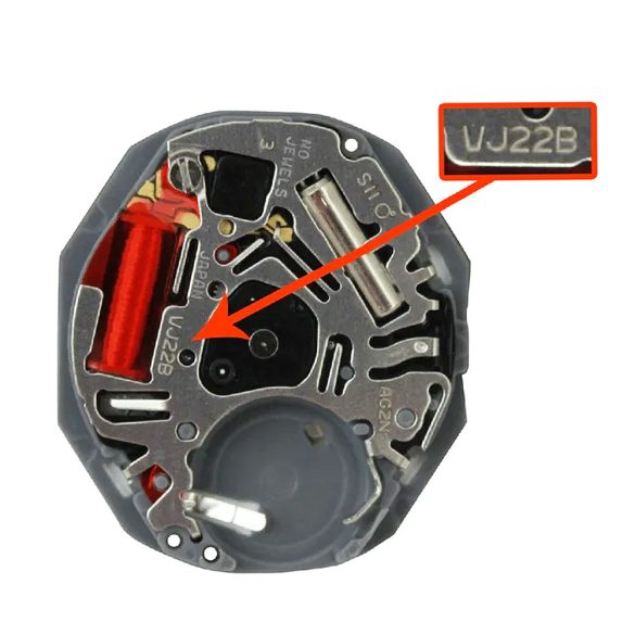 Hattory VJ22B, quartz szerkezet, 3 mutatós, dátum 3 óránál