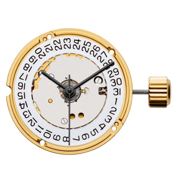 ETA F04.115 karóra szerkezet, quartz, 3 mutatós, dátum 3 óránál