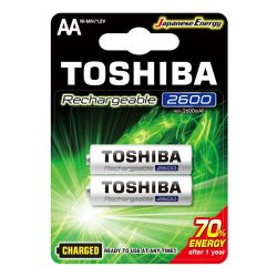   Toshiba Tölthető Ceruza Akku Elem, TNH-6_^AA^ 2600 mAh, 1,2V, BP 2 / db