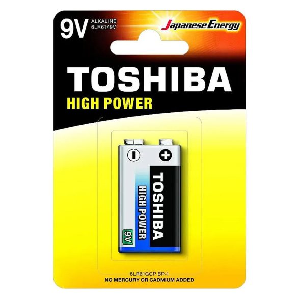 Toshiba High Power, Alkáli 9V-os Elem, 6LR61 1db/csomag